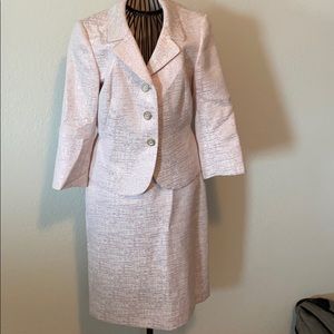 Light pink shimmer Tahari Suit